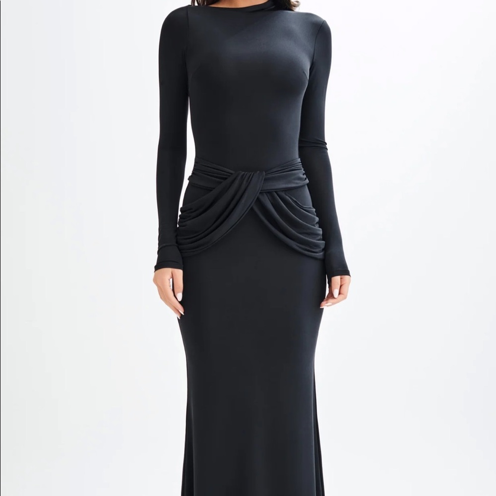 Meshki long sleeve black dress